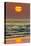 The Sun Setting Off Playa Guiones Surf Beach-Rob Francis-Stretched Canvas