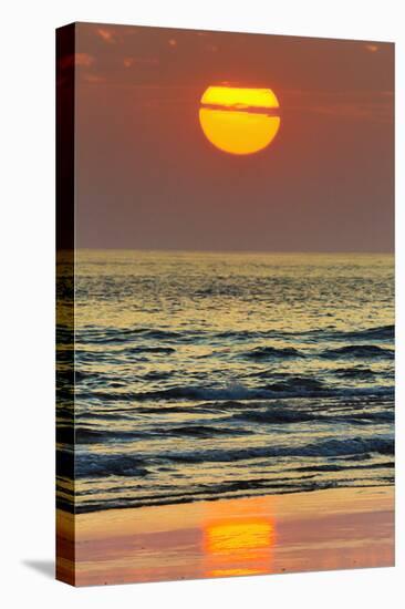 The Sun Setting Off Playa Guiones Surf Beach-Rob Francis-Stretched Canvas