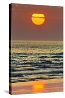 The Sun Setting Off Playa Guiones Surf Beach-Rob Francis-Stretched Canvas