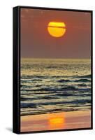 The Sun Setting Off Playa Guiones Surf Beach-Rob Francis-Framed Stretched Canvas
