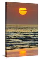 The Sun Setting Off Playa Guiones Surf Beach-Rob Francis-Stretched Canvas