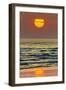 The Sun Setting Off Playa Guiones Surf Beach-Rob Francis-Framed Premium Photographic Print