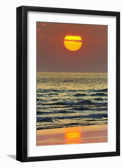 The Sun Setting Off Playa Guiones Surf Beach-Rob Francis-Framed Premium Photographic Print