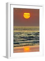 The Sun Setting Off Playa Guiones Surf Beach-Rob Francis-Framed Premium Photographic Print