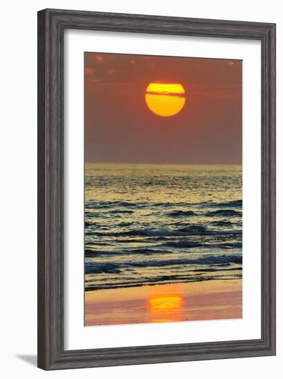 The Sun Setting Off Playa Guiones Surf Beach-Rob Francis-Framed Photographic Print