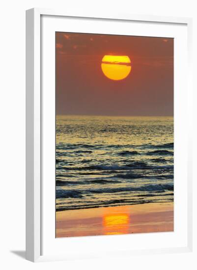 The Sun Setting Off Playa Guiones Surf Beach-Rob Francis-Framed Photographic Print