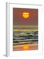 The Sun Setting Off Playa Guiones Surf Beach-Rob Francis-Framed Photographic Print