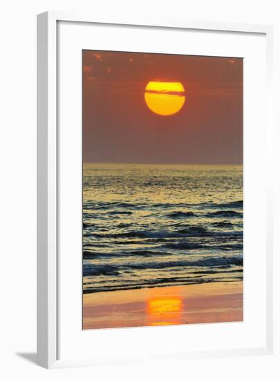 The Sun Setting Off Playa Guiones Surf Beach-Rob Francis-Framed Photographic Print