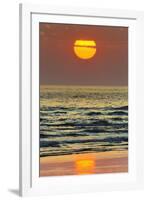 The Sun Setting Off Playa Guiones Surf Beach-Rob Francis-Framed Photographic Print