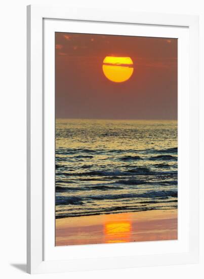 The Sun Setting Off Playa Guiones Surf Beach-Rob Francis-Framed Photographic Print