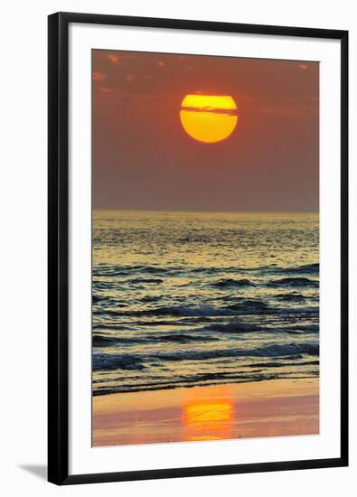 The Sun Setting Off Playa Guiones Surf Beach-Rob Francis-Framed Photographic Print