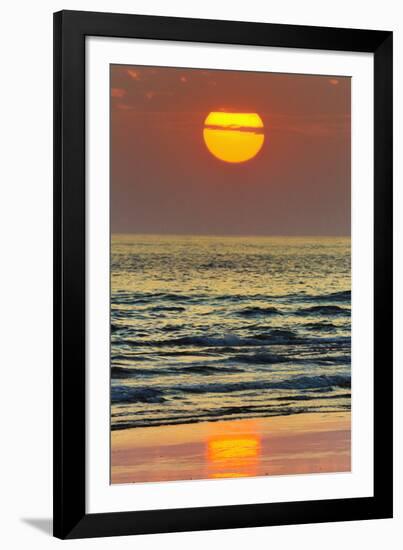 The Sun Setting Off Playa Guiones Surf Beach-Rob Francis-Framed Photographic Print