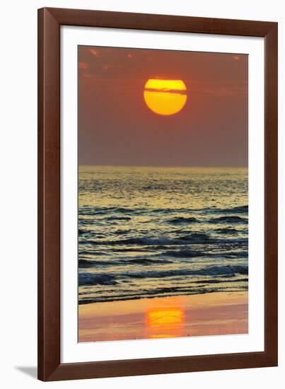 The Sun Setting Off Playa Guiones Surf Beach-Rob Francis-Framed Photographic Print