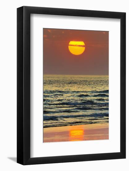 The Sun Setting Off Playa Guiones Surf Beach-Rob Francis-Framed Photographic Print