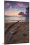 The Sun Setting over the Ocean on North Kaanapali Beach in Maui, Hawaii-Clint Losee-Mounted Photographic Print