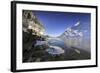 The Sun Shining Through Icicles on the Shores of Lake Bianco, Canton of Graubunden. Engadine-ClickAlps-Framed Photographic Print