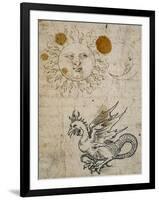 The Sun, The Moon and a Basilisk, Around 1512-Albrecht Dürer-Framed Giclee Print