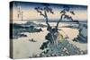 The Suna Lake (Colour Woodblock Print)-Katsushika Hokusai-Stretched Canvas