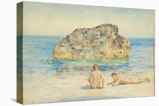 The Sunbathers, 1921-Henry Scott Tuke-Stretched Canvas