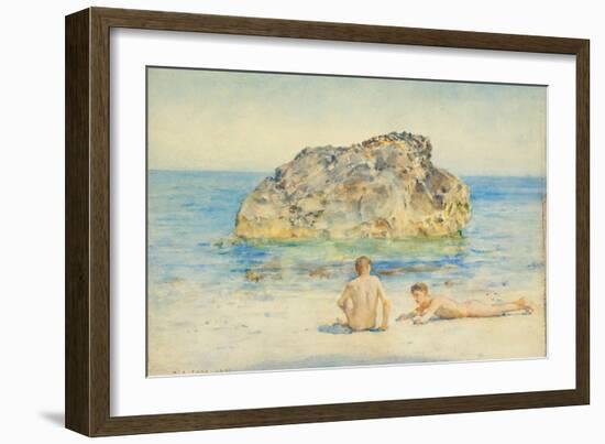 The Sunbathers, 1921-Henry Scott Tuke-Framed Giclee Print