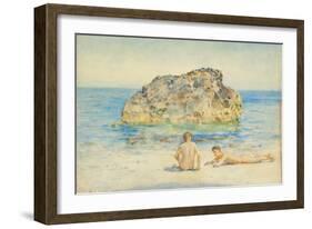 The Sunbathers, 1921-Henry Scott Tuke-Framed Giclee Print