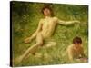 The Sunbathers-Henry Scott Tuke-Stretched Canvas