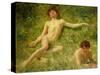 The Sunbathers-Henry Scott Tuke-Stretched Canvas