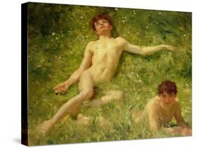 The Sunbathers-Henry Scott Tuke-Stretched Canvas