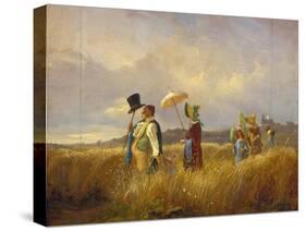 The Sunday Stroll, 1841-Carl Spitzweg-Stretched Canvas