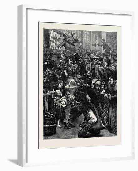 The Sunday Trading Question: a Sketch in Petticoat Lane-null-Framed Giclee Print