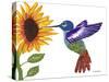 The Sunflower And The Hummingbird-Sartoris ART-Stretched Canvas