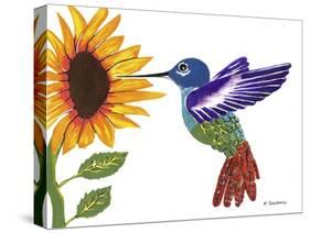 The Sunflower And The Hummingbird-Sartoris ART-Stretched Canvas