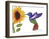 The Sunflower And The Hummingbird-Sartoris ART-Framed Giclee Print