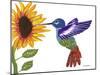 The Sunflower And The Hummingbird-Sartoris ART-Mounted Giclee Print