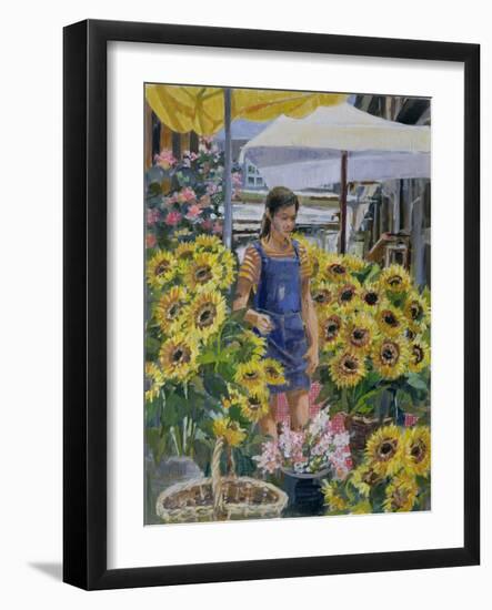 The Sunflower Seller-Rosemary Lowndes-Framed Giclee Print