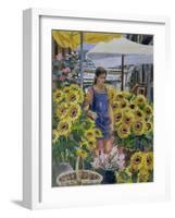 The Sunflower Seller-Rosemary Lowndes-Framed Giclee Print