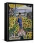 The Sunflower Seller-Rosemary Lowndes-Framed Stretched Canvas