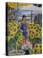 The Sunflower Seller-Rosemary Lowndes-Stretched Canvas