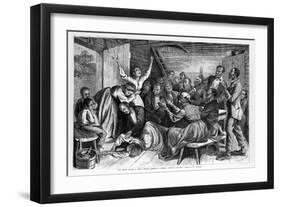 The Sunny South - a Revival Meeting - a Seeker 'Getting Religion', Pub. 1873-William Ludlow Sheppard-Framed Giclee Print