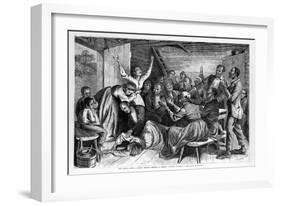 The Sunny South - a Revival Meeting - a Seeker 'Getting Religion', Pub. 1873-William Ludlow Sheppard-Framed Giclee Print