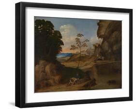 The Sunset (Il Tramont), 1506-1510-Giorgione-Framed Giclee Print