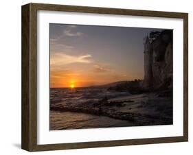 The Sunset over the Turret Tower at Victoria Beach in Laguna Beach, Southern California-Stephanie Starr-Framed Photographic Print