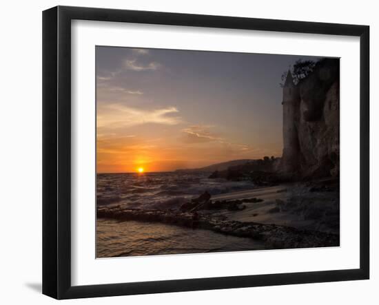 The Sunset over the Turret Tower at Victoria Beach in Laguna Beach, Southern California-Stephanie Starr-Framed Photographic Print