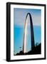 The sunset reflects on the majestic Gateway Arch, the Jefferson National Expansion Memorial, the...-null-Framed Photographic Print