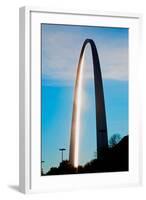 The sunset reflects on the majestic Gateway Arch, the Jefferson National Expansion Memorial, the...-null-Framed Photographic Print
