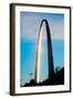 The sunset reflects on the majestic Gateway Arch, the Jefferson National Expansion Memorial, the...-null-Framed Photographic Print