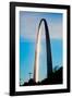 The sunset reflects on the majestic Gateway Arch, the Jefferson National Expansion Memorial, the...-null-Framed Photographic Print