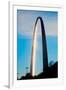 The sunset reflects on the majestic Gateway Arch, the Jefferson National Expansion Memorial, the...-null-Framed Photographic Print