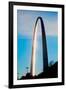 The sunset reflects on the majestic Gateway Arch, the Jefferson National Expansion Memorial, the...-null-Framed Photographic Print