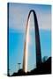 The sunset reflects on the majestic Gateway Arch, the Jefferson National Expansion Memorial, the...-null-Stretched Canvas